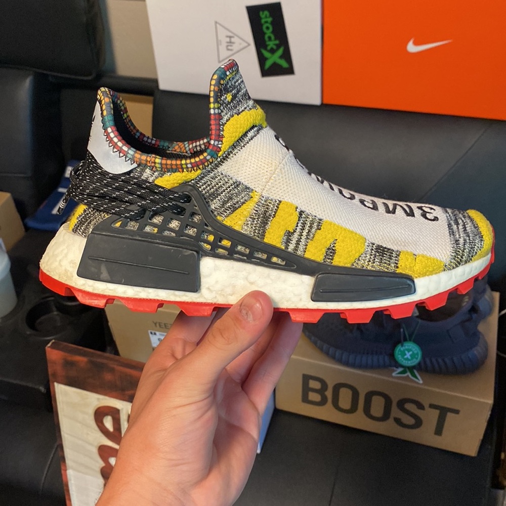 Human race NMD Pharrell adidas solar pack edition size 7(with box) - Picture 3 of 7